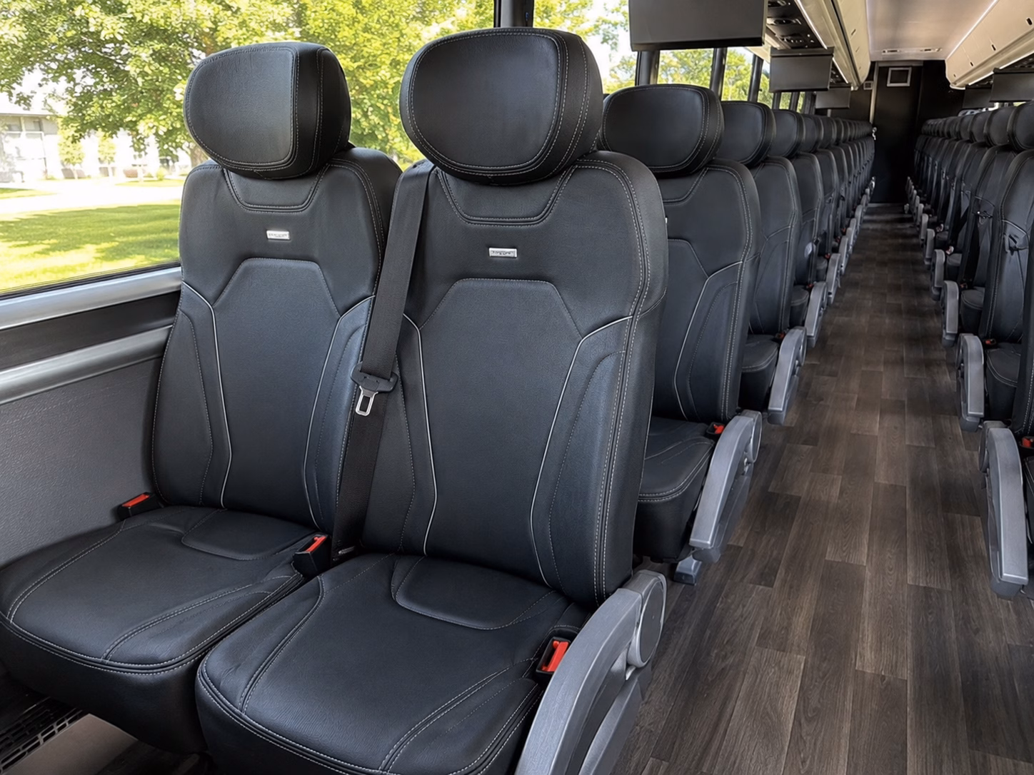 longview charter bus interior